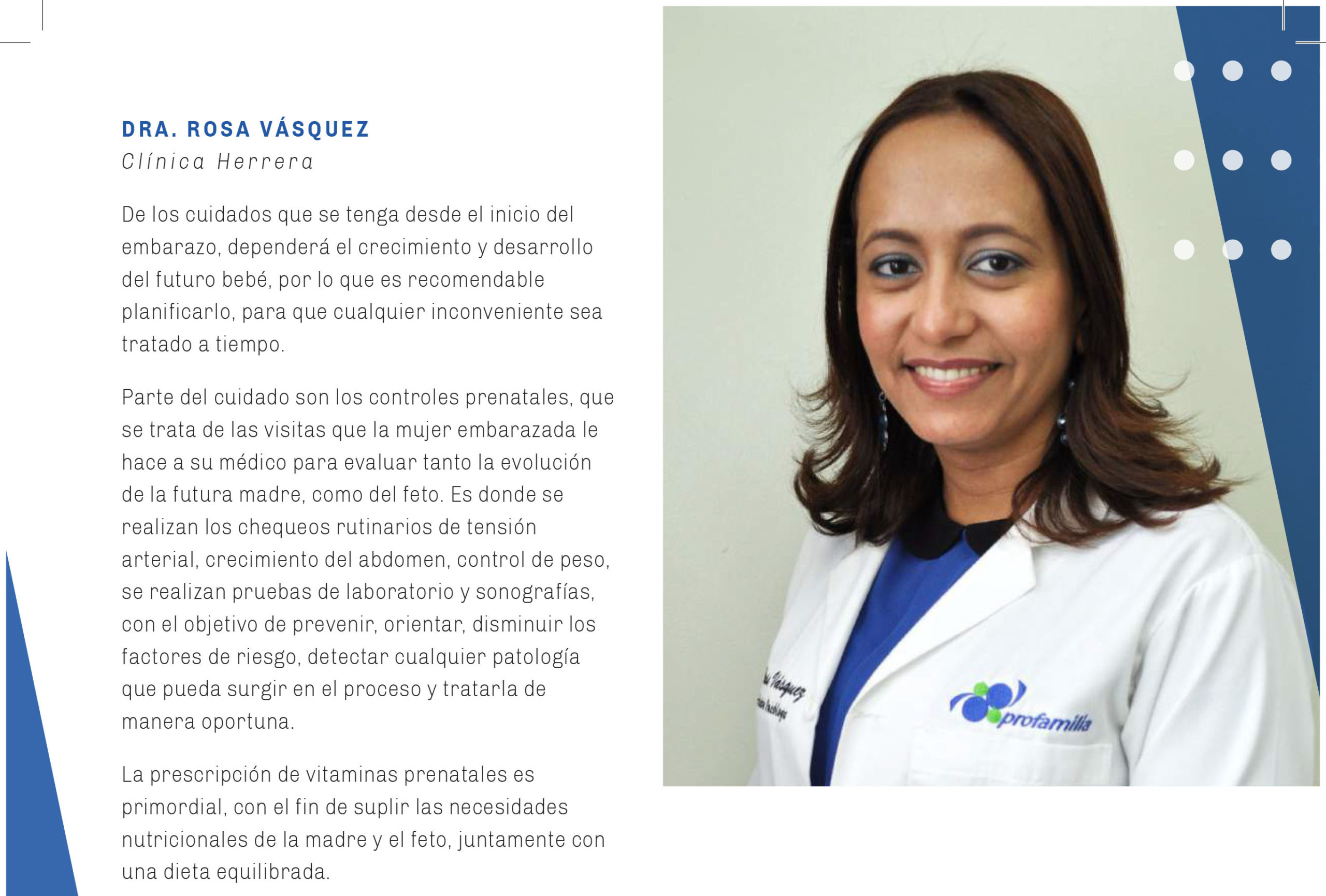 Hoja Informativa Clínica Profamilia Herrera: Recomendaciones para un embarazo saludable