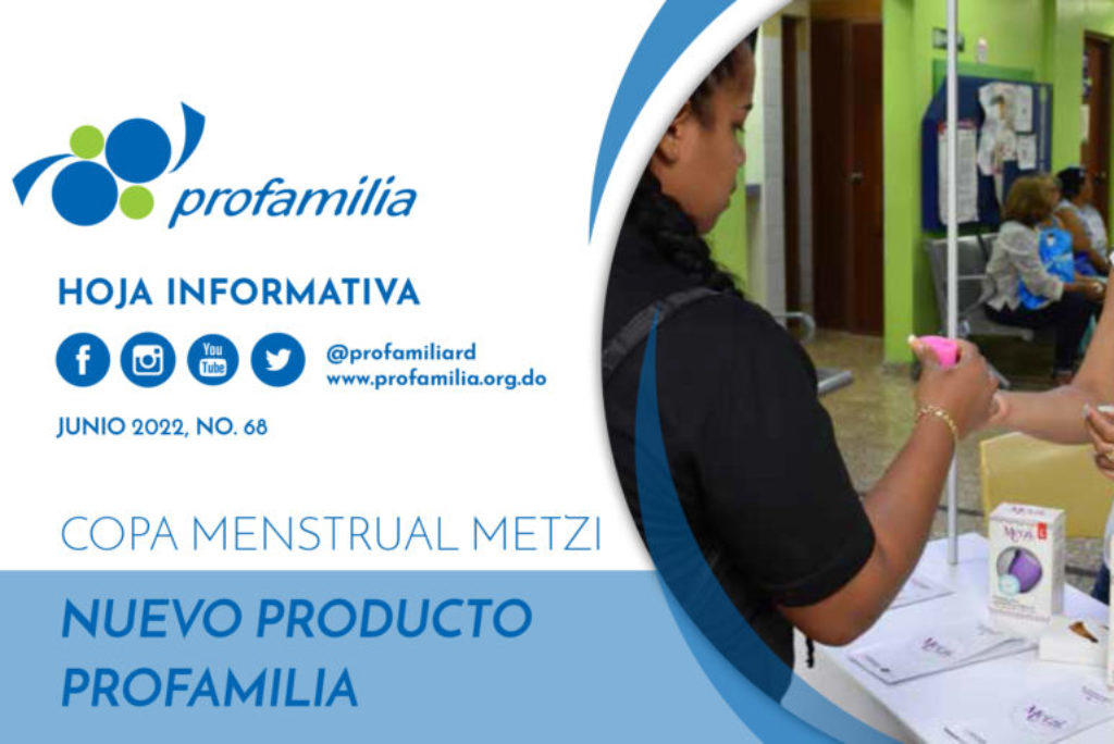 Copa menstrual Metzi, nuevo producto Profamilia: hoja informativa No. 68