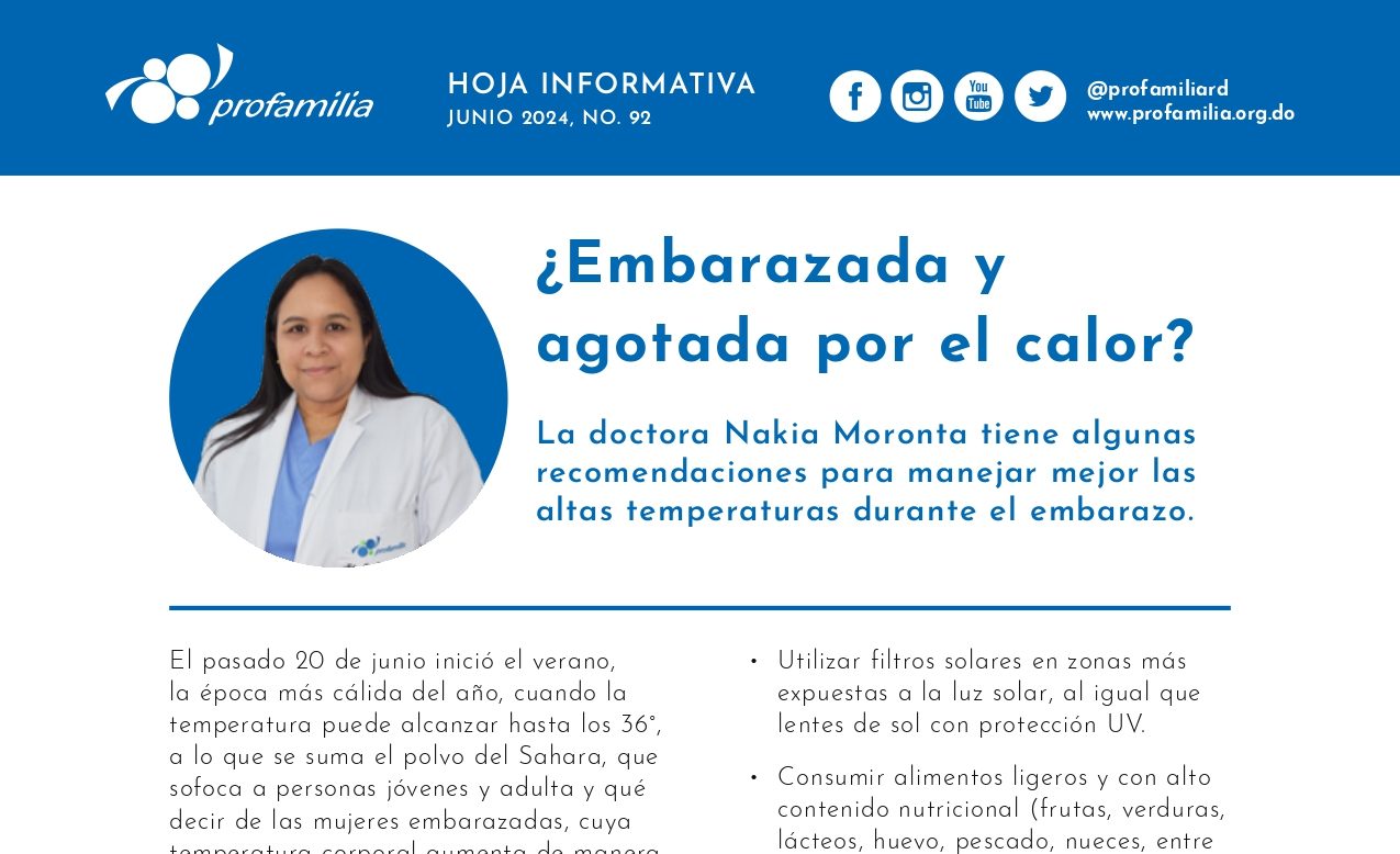 ¿Embarazada y agotada por el calor?- Hoja Informativa No. 92