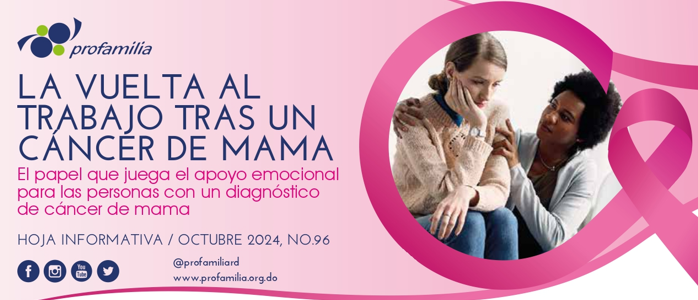 LA VUELTA AL TRABAJO TRAS UN CÁNCER DE MAMA. Hoja Informativa No.96