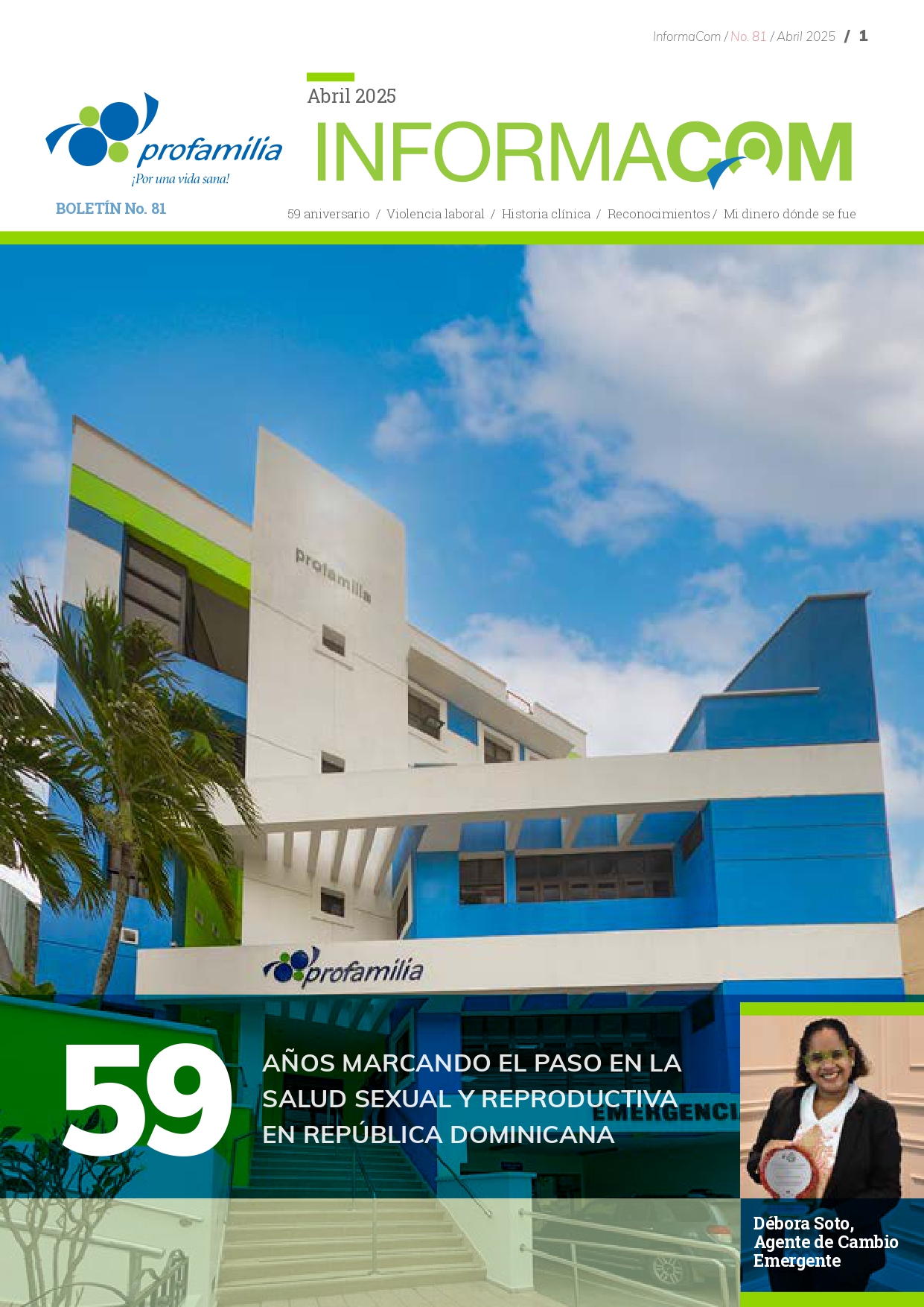 59 años marcando el paso en la salud sexual y reproductiva en República Dominicana. Boletín Informacom No. 81